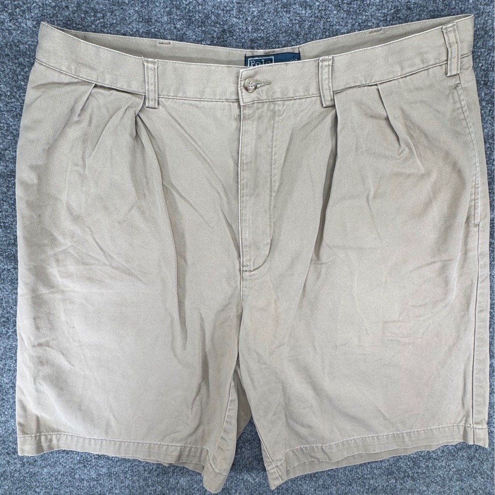 Polo Ralph Lauren Tyler Short Mens 38T Heritage Pleated Chino Tan Khaki Shorts